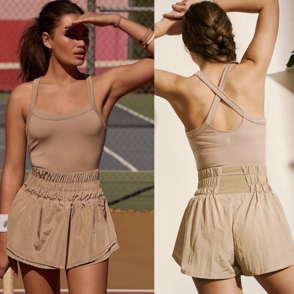 Free People Movement Romper (Tan)